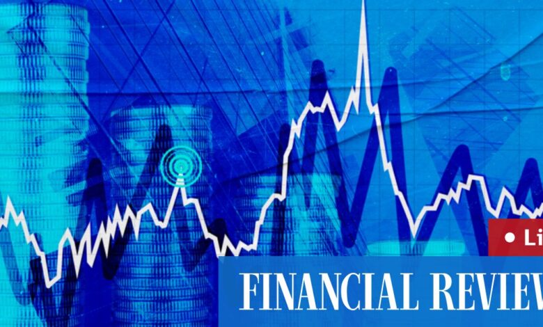 Shares slip as oil stocks tumble; gold stocks jump; RBA leaves interest rates on hold at 3.6pc