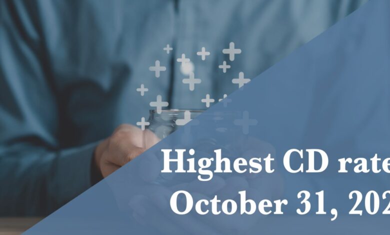 CD rates October 31, 2025 CD rates October 31, 2025