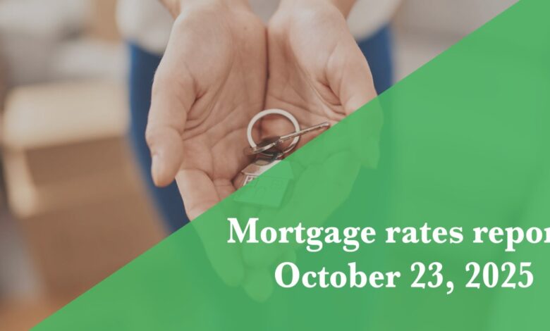 Current mortgage rates report for Oct. 23, 2025: Rates still relatively low