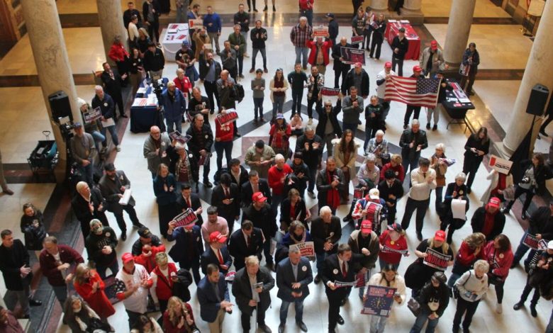 Turning Point USA rally draws supporters of redistricting to Indiana Statehouse | Politics