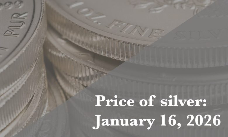 Current price of silver as of Friday, January 16, 2026 Current price of silver as of Friday, January 16, 2026