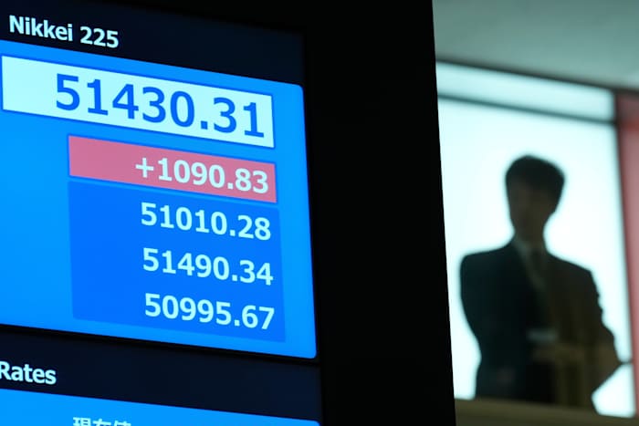 Asian shares and US futures advance and oil prices fall back