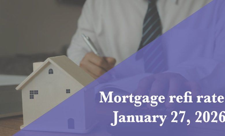 Current refi mortgage rates report for Jan. 27, 2026