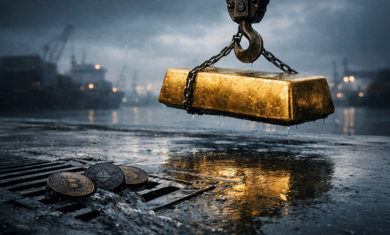 Bitcoin stalls while tokenized gold sees a rise in whale interest