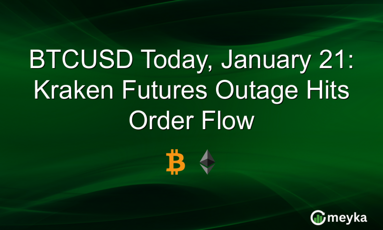 BTCUSD Today, January 21: Kraken Futures Outage Hits Order Flow
