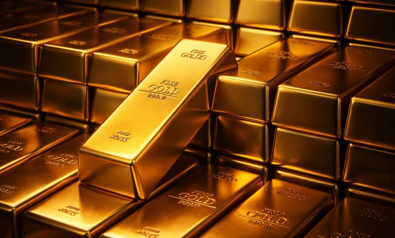 Bullion steadies near ,300 as yields rise; gold stocks firm after the bell