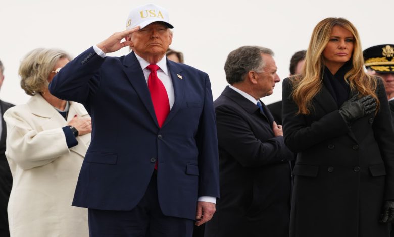 Trump attends return of soldiers killed in war in the Middle East