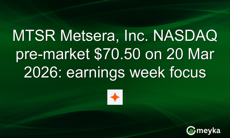 MTSR Metsera, Inc. NASDAQ pre-market .50 on 20 Mar 2026: earnings week focus