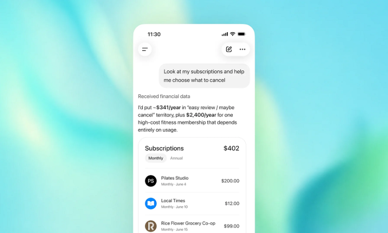 OpenAI previews personal finance features in ChatGPT Pro