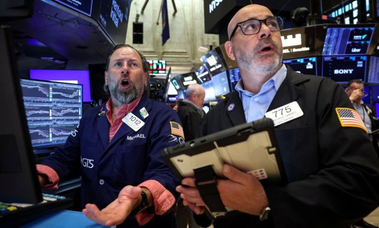 Wall St gains as chips rebound, Middle East tensions ease