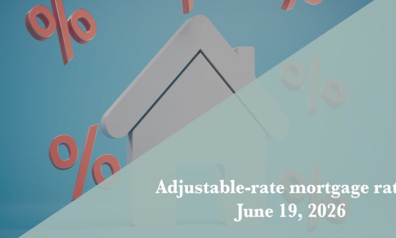 Current ARM mortgage rates report for June 19, 2026