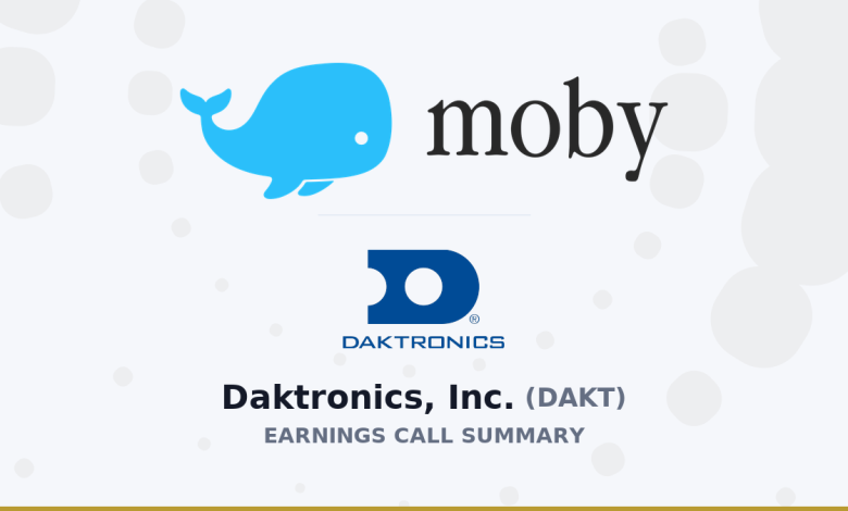 Daktronics, Inc. Q4 2026 Earnings Call Summary Daktronics, Inc. Q4 2026 Earnings Call Summary
