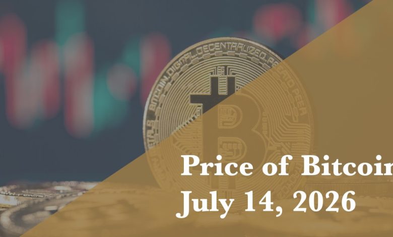 Current price of Bitcoin for July 14, 2026